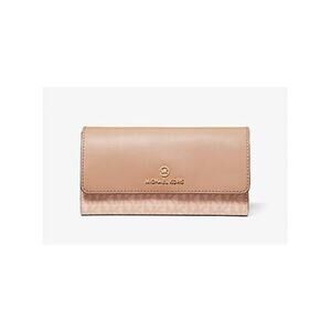 Michael Kors Signature Jet Set Charm Large Trifold Wallet - Ballet PINK